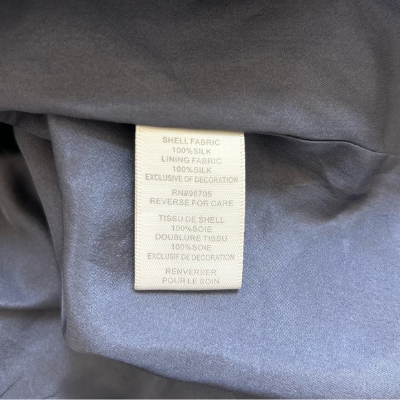 Rebecca Taylor Strapless Silk Dress, Periwinkle Gray, Size 6 Excellent Condition - Picture 7 of 9